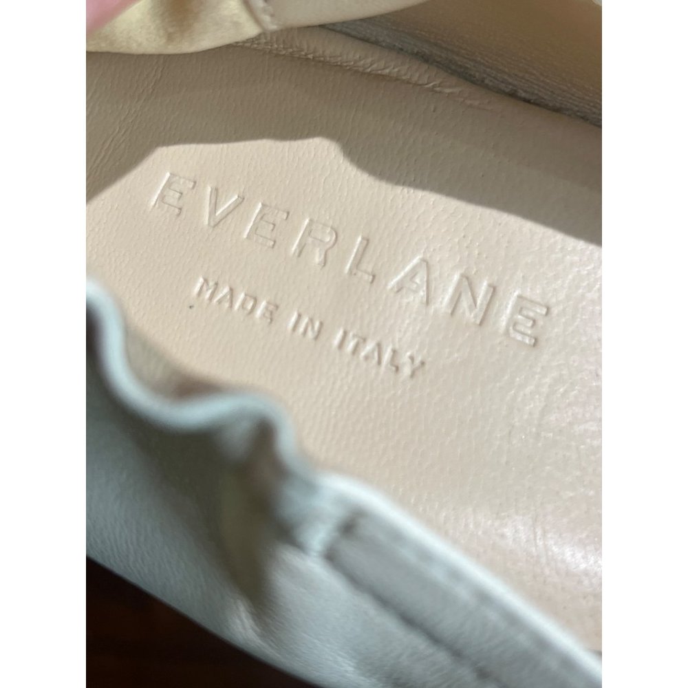 Everlane The Italian Leather Day Heel in Bone Stacked Womens Pumps Shoes - Picture 10 of 15
